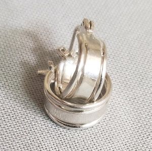 925 silver hoops
